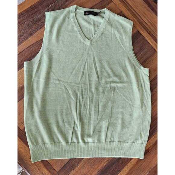 Eildon Hills Mens 100% Extra Fine Merino Wool Sweater Vests Sz XL Purple & Green - Picture 3 of 16